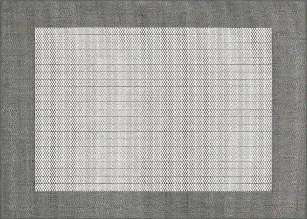Couristan 8x10 Recife Checkered Field in Grey & White Outdoor Rug 12025815
