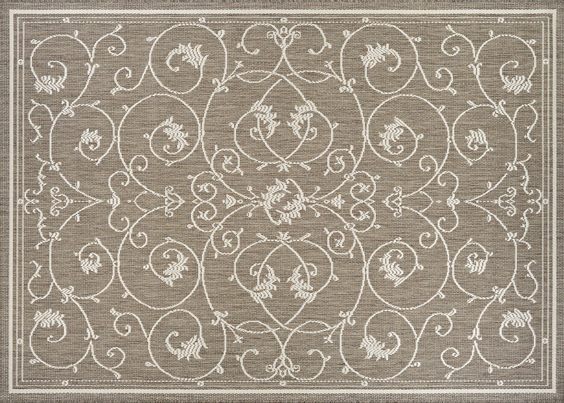Couristan 8x10 Recife Veranda in Champagne & Taupe Outdoor Rug Rugs 12025816