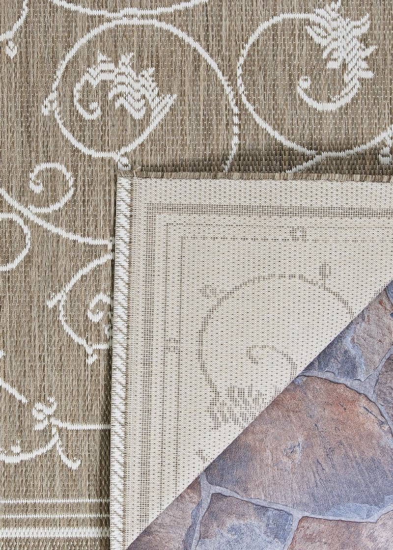 Couristan 8x10 Recife Veranda in Champagne & Taupe Outdoor Rug