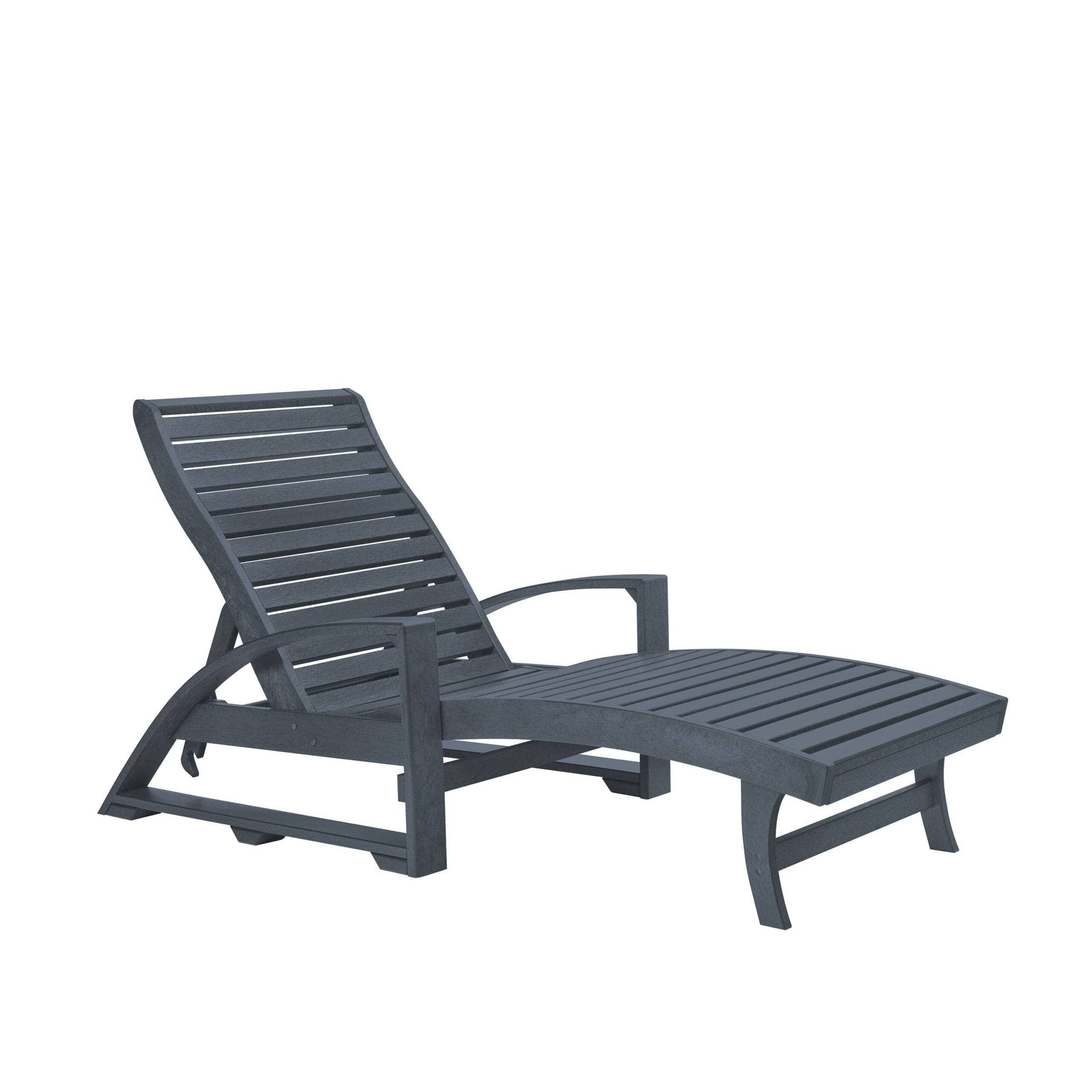 CR Plastic Chaise Lounge in Slate Grey 12041314
