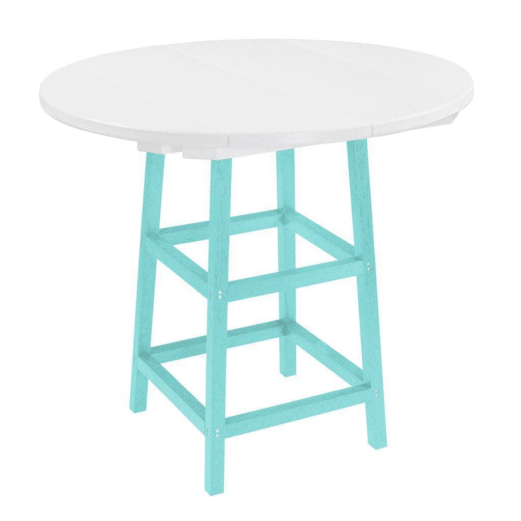 CR Plastic Pub Table LEGS ONLY in Aqua 12043722