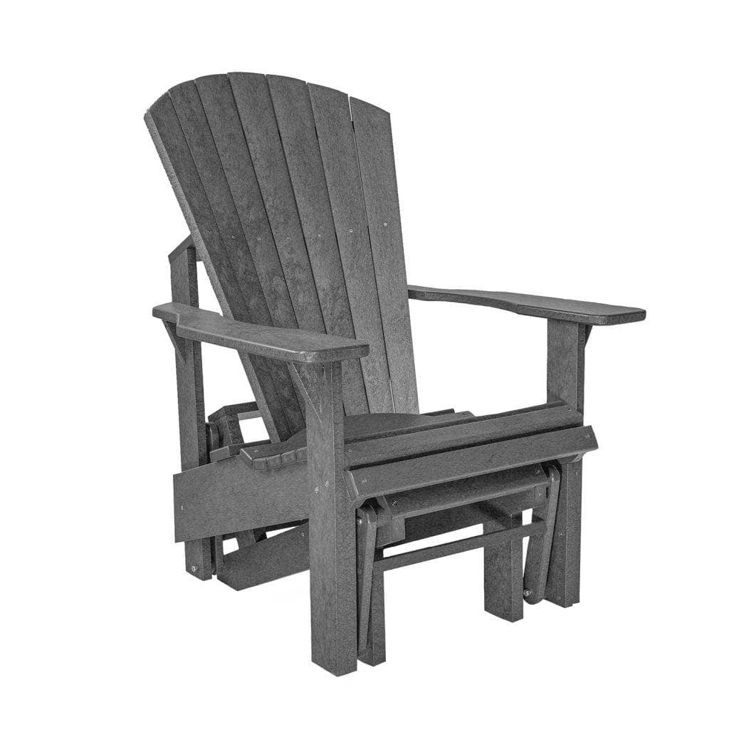 CR Plastic Single Glider Adirondack in Slate Grey 12034092