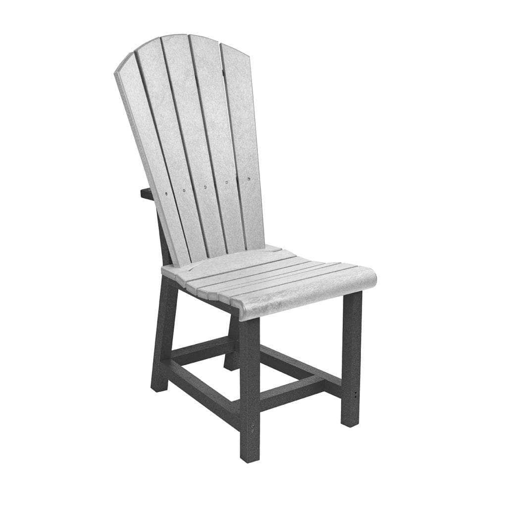 CR Plastics, Addy Dining Side Chair, Light Grey / Slate Grey Finish 12043719