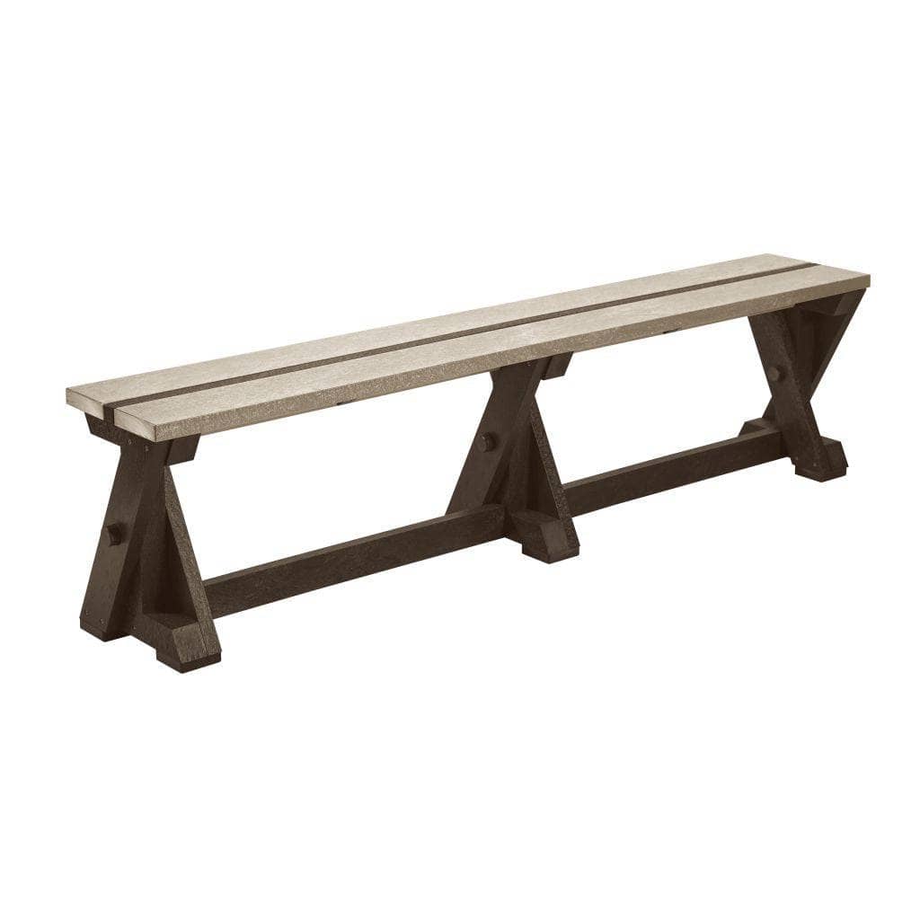 CR Plastics, Harvest Dining Bench, Beige and Chocolate Finish 12043717