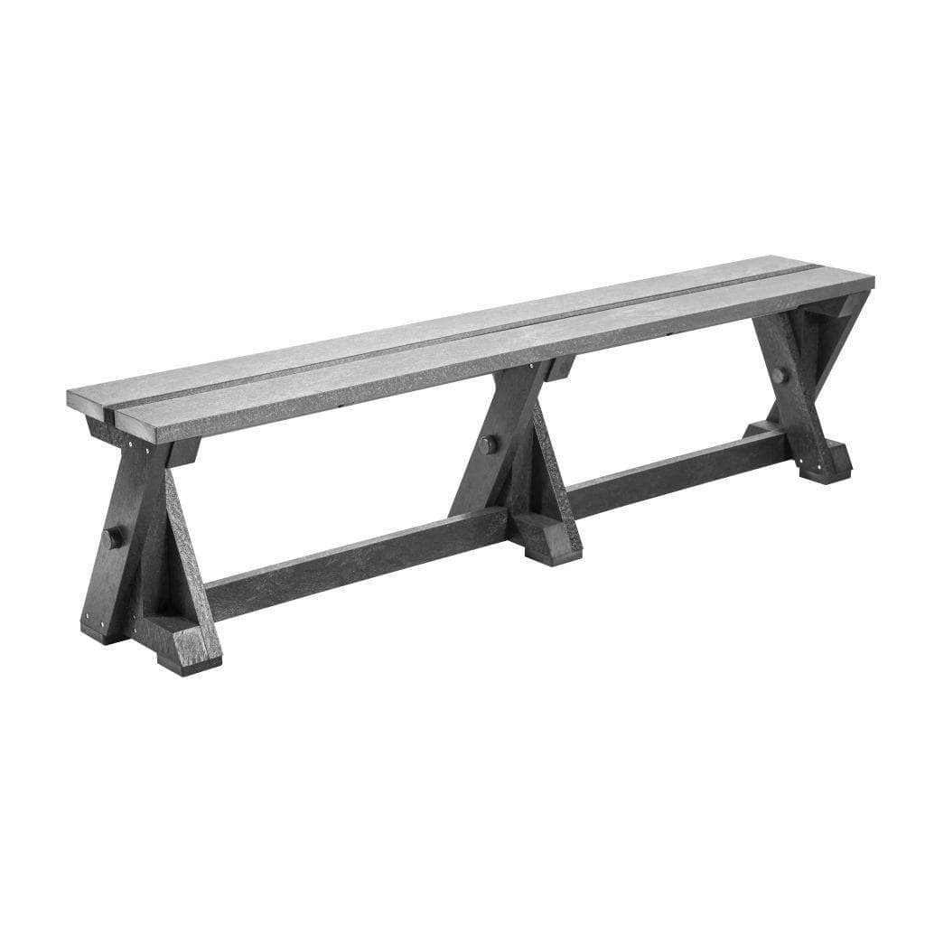 CR Plastics, Harvest Dining Bench, Light Grey / Slate Grey Finish 12043718