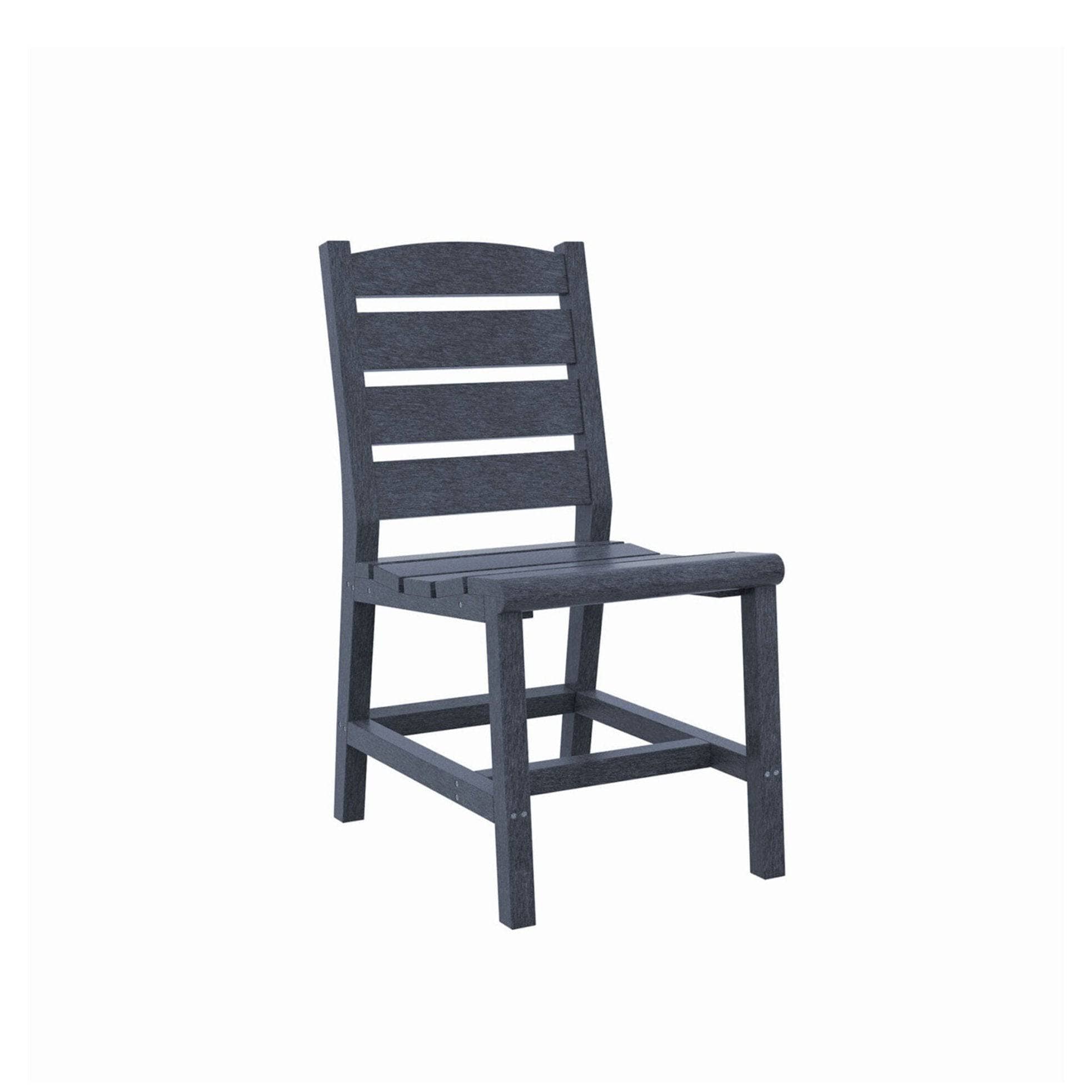 CR Plastics, Napa Dining Side Chair, Slate Grey Finish 12046192