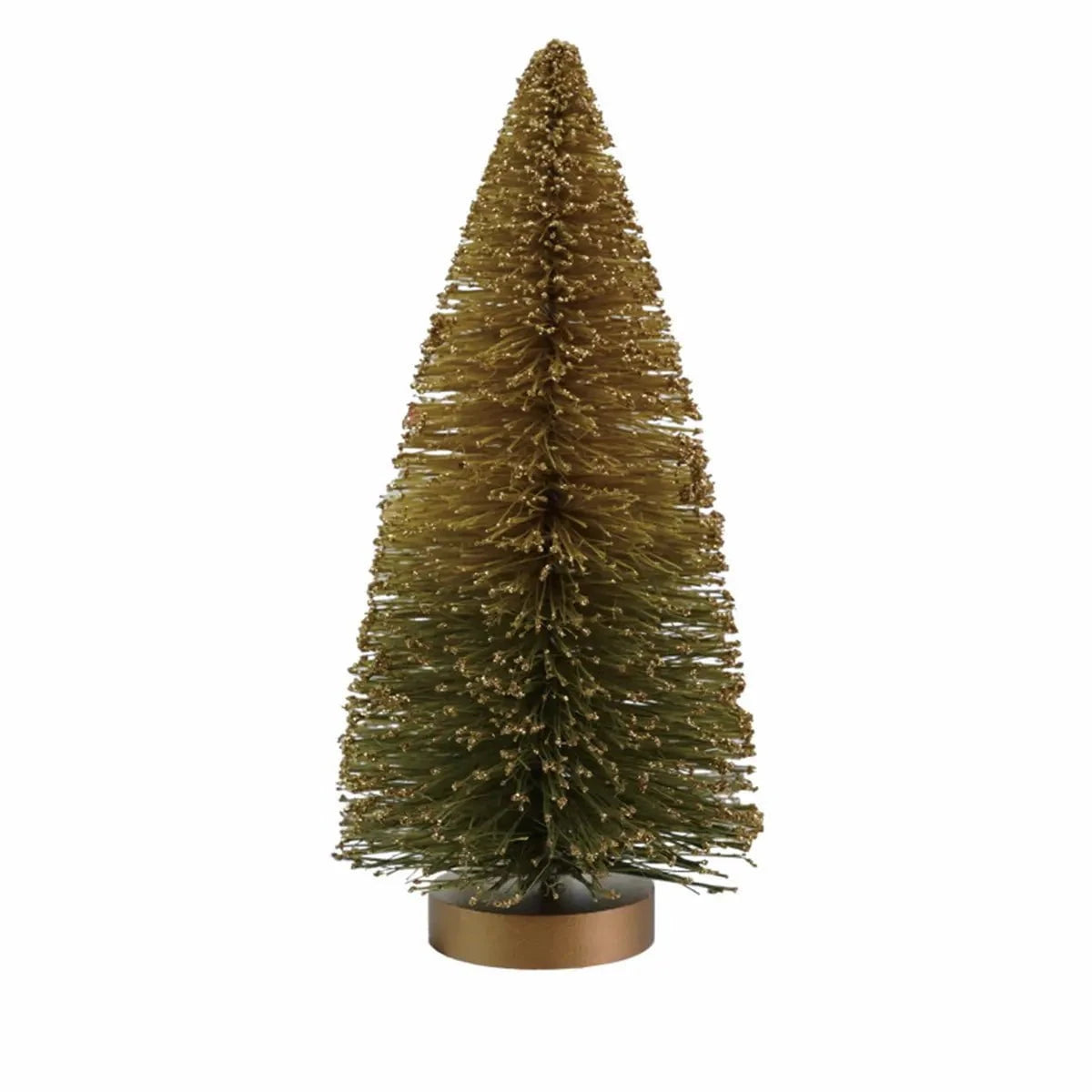 Creative Co-Op Sisal Bottle Brush Tree with Glitter, Green Ombre, 3