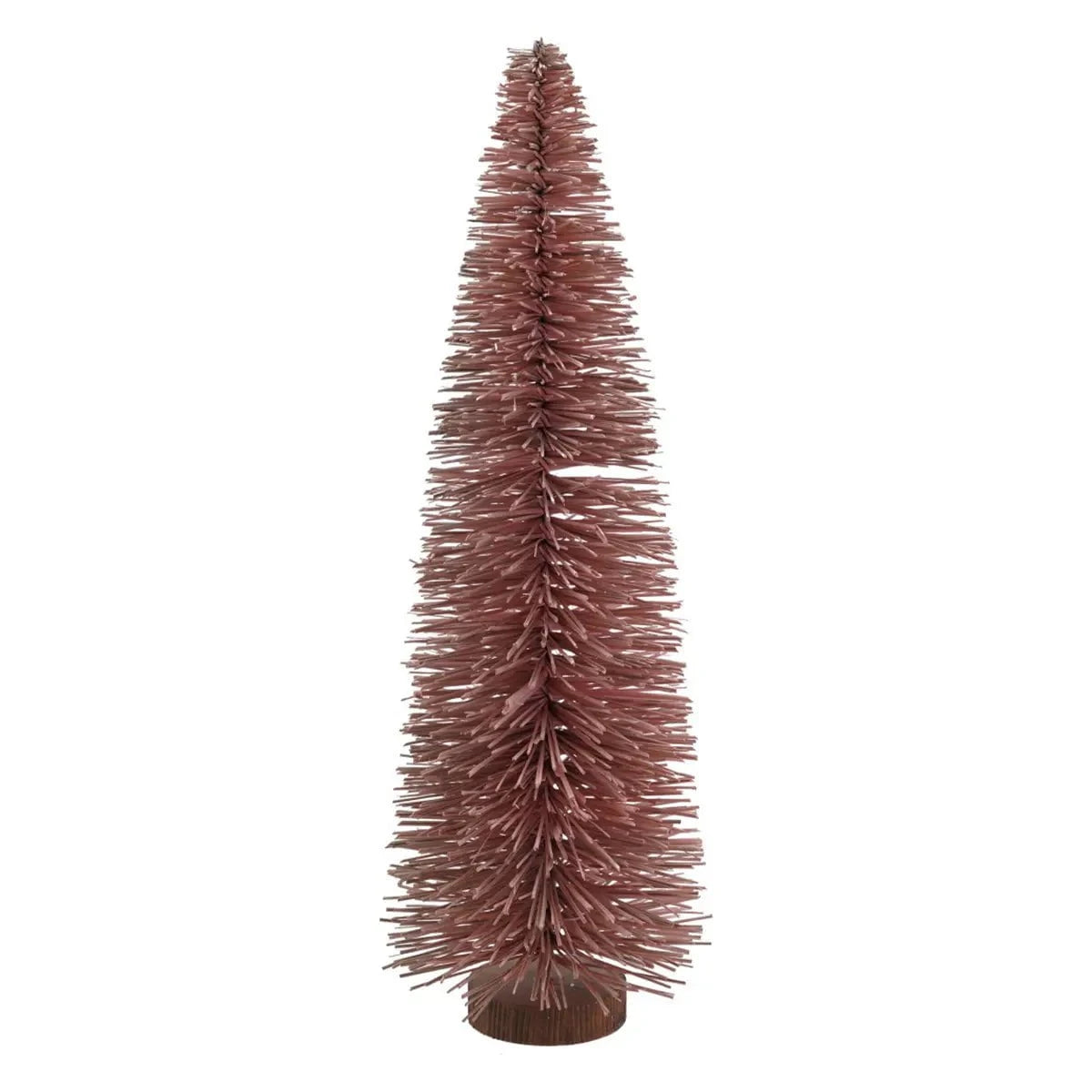 Creative Co-Op Sisal Bottle Brush Tree with Wood Base, Pink, 6