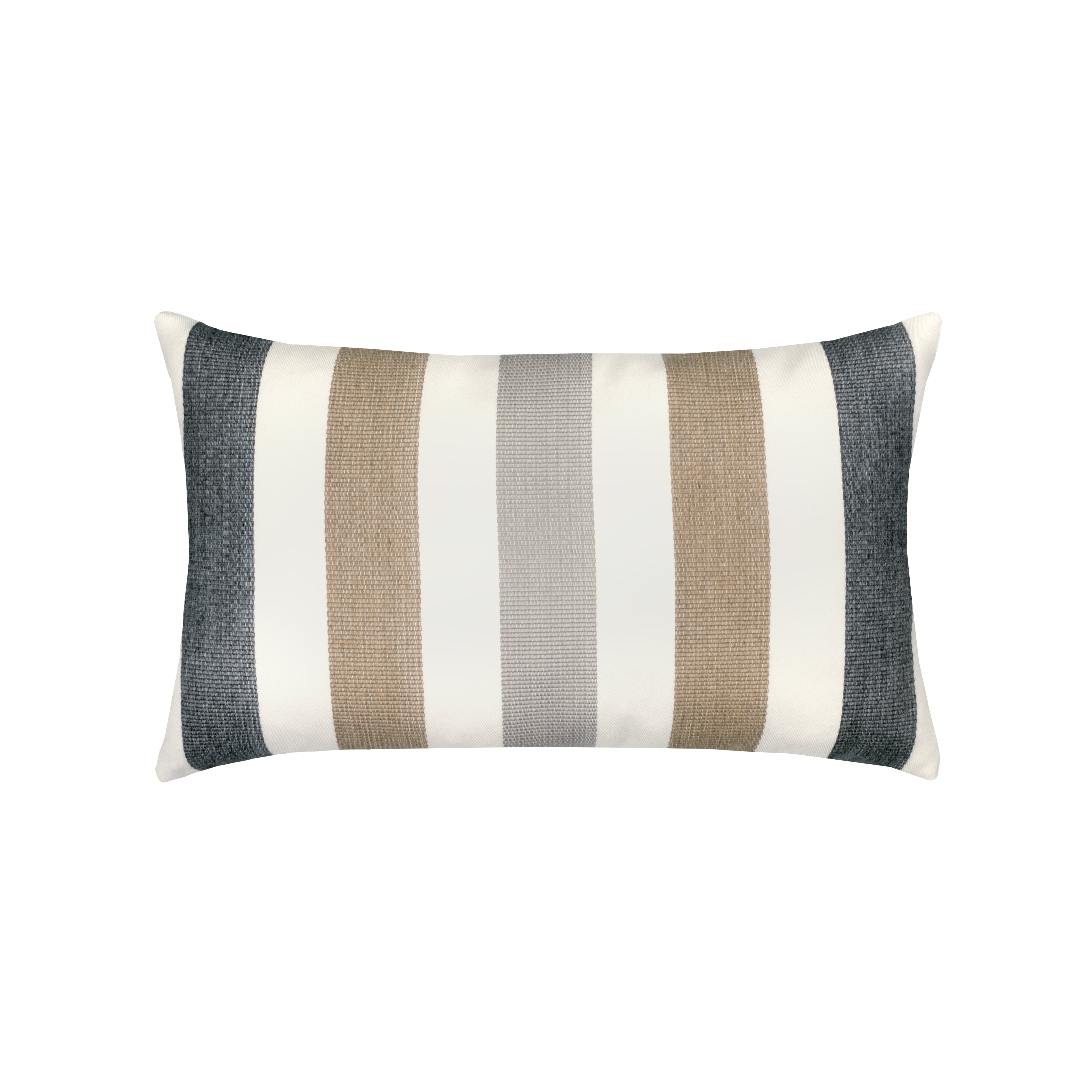 Elaine Smith 12" x 20" Lumbar Outdoor Pillow - Dune Stripe - Polyester Fiber Fill Throw Pillows 12030998