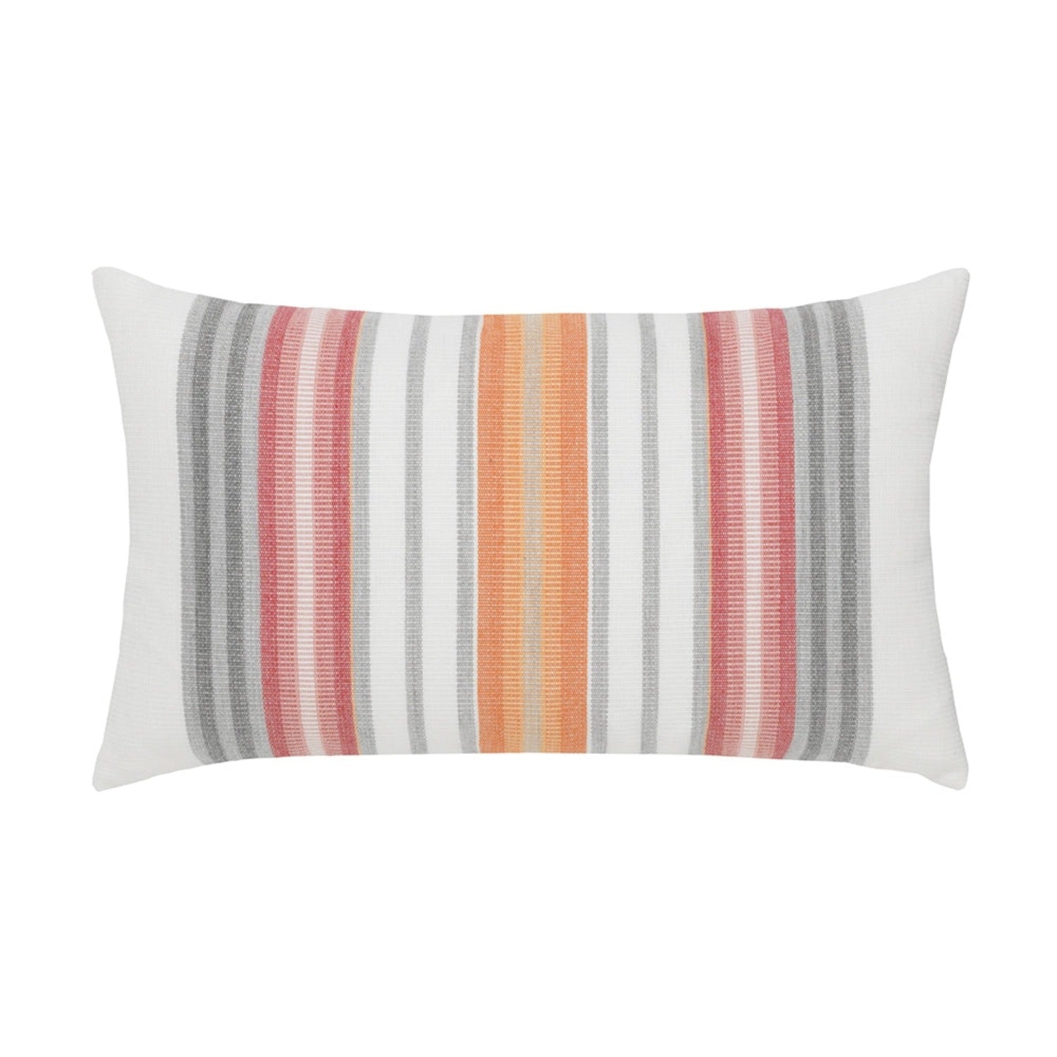Elaine Smith 12" x 20" Lumbar Outdoor Pillow - Sherbet Stripe - Polyester Fiber Fill Throw Pillows 12030978