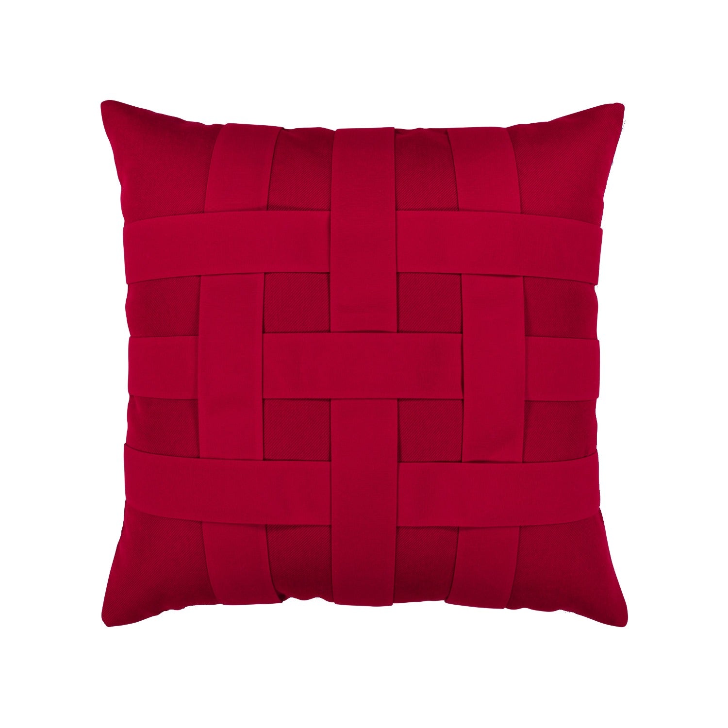 Elaine Smith Basketweave Rouge 20 inch Square Pillow Throw Pillows 12041443