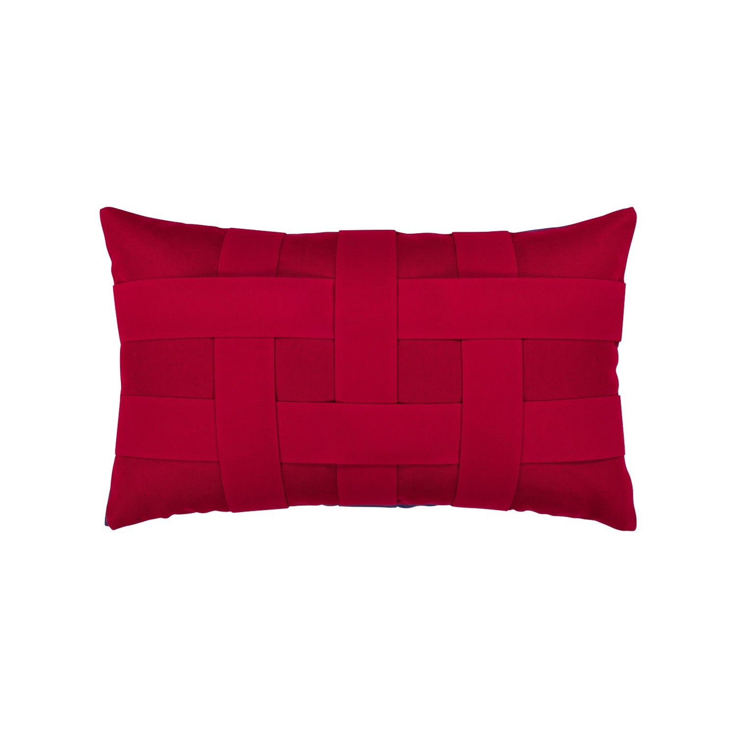 Elaine Smith Basketweave Rouge Lumbar Pillow Throw Pillows 12031013