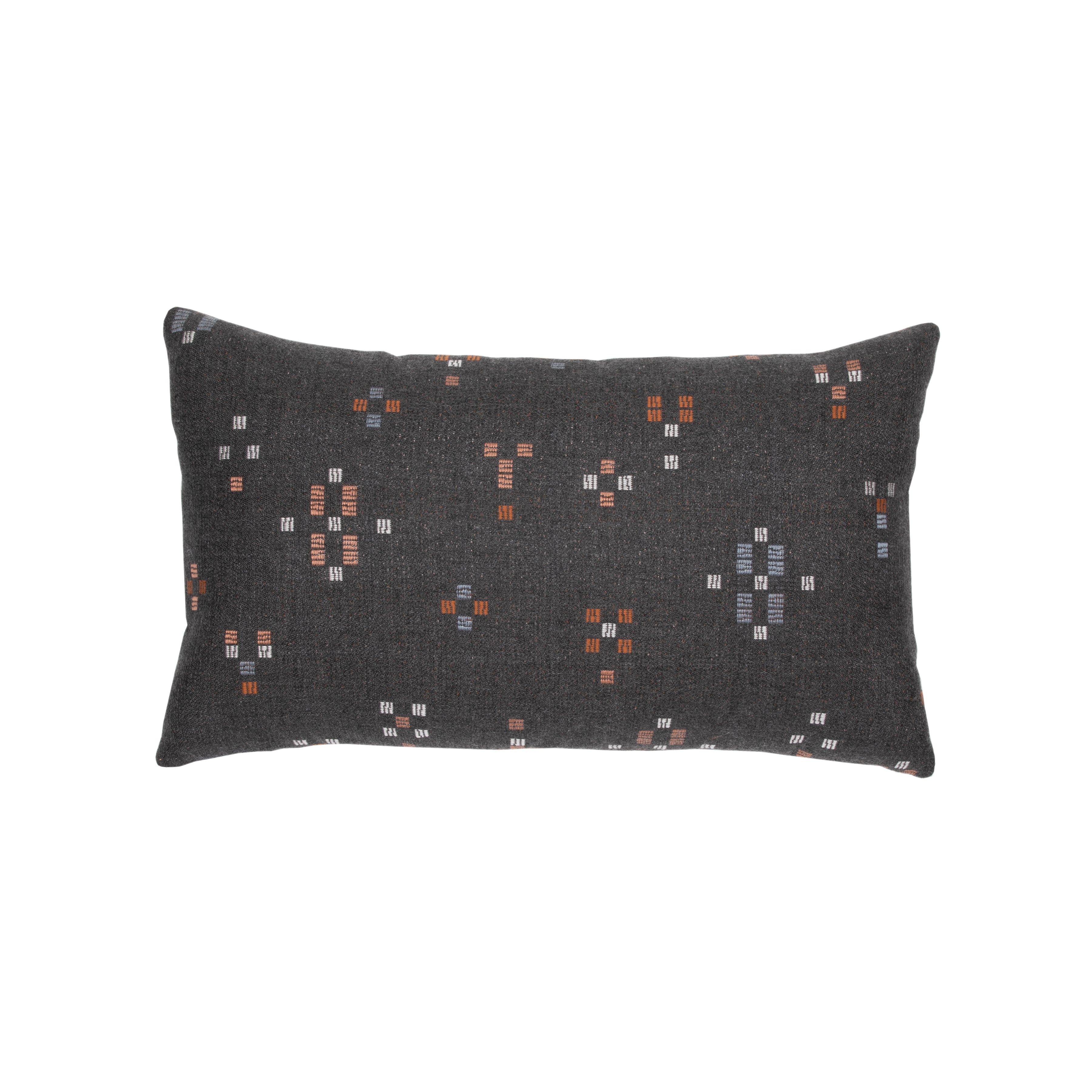 Elaine Smith Enhance Charcoal Lumbar Pillow Throw Pillows 12041435