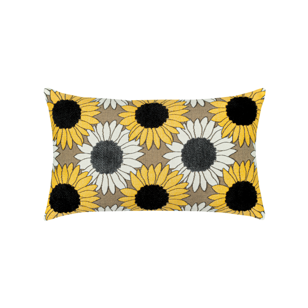 Elaine Smith Sunflower Field Lumbar Pillow Throw Pillows 12031278
