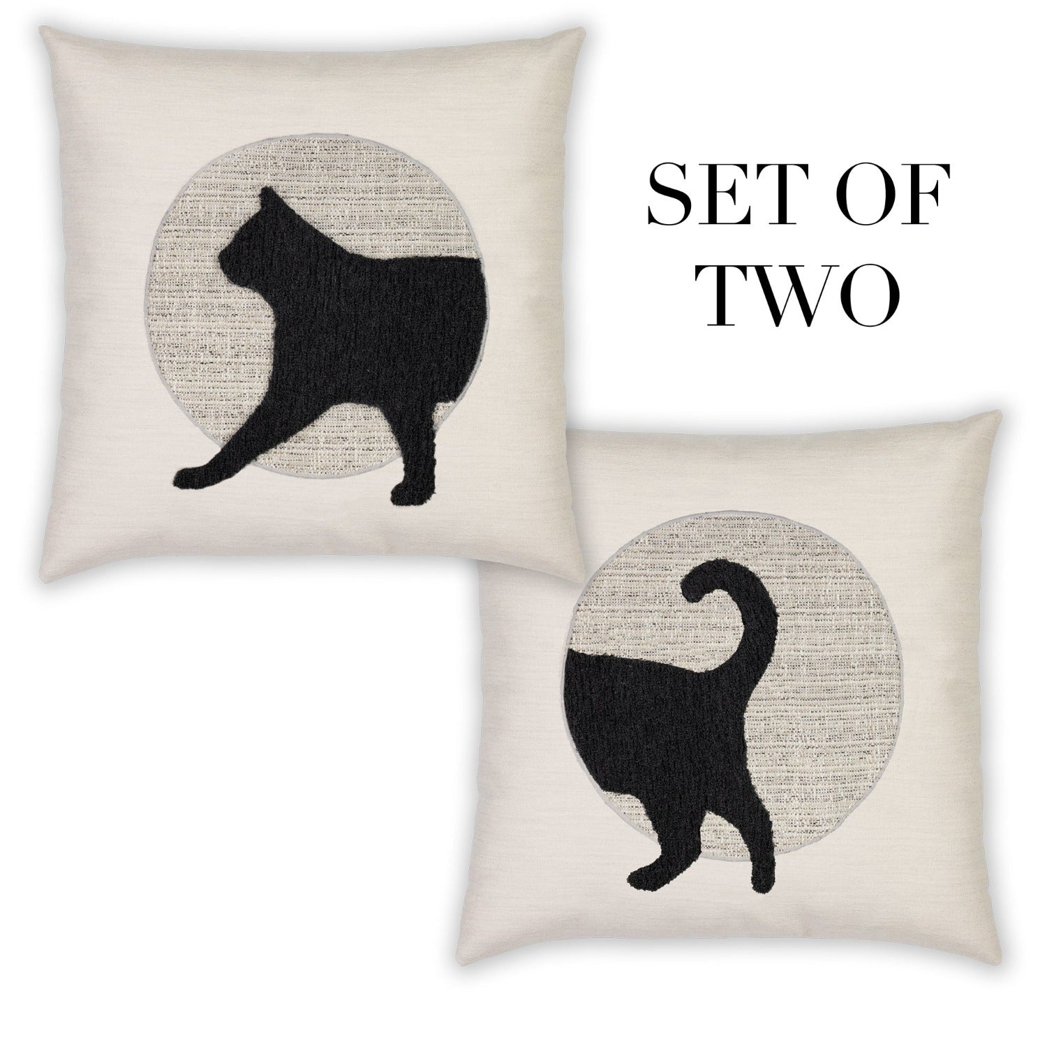 Elaine Smith Unconditional Meow Pair of Pillows Faux Down Insert 12044425
