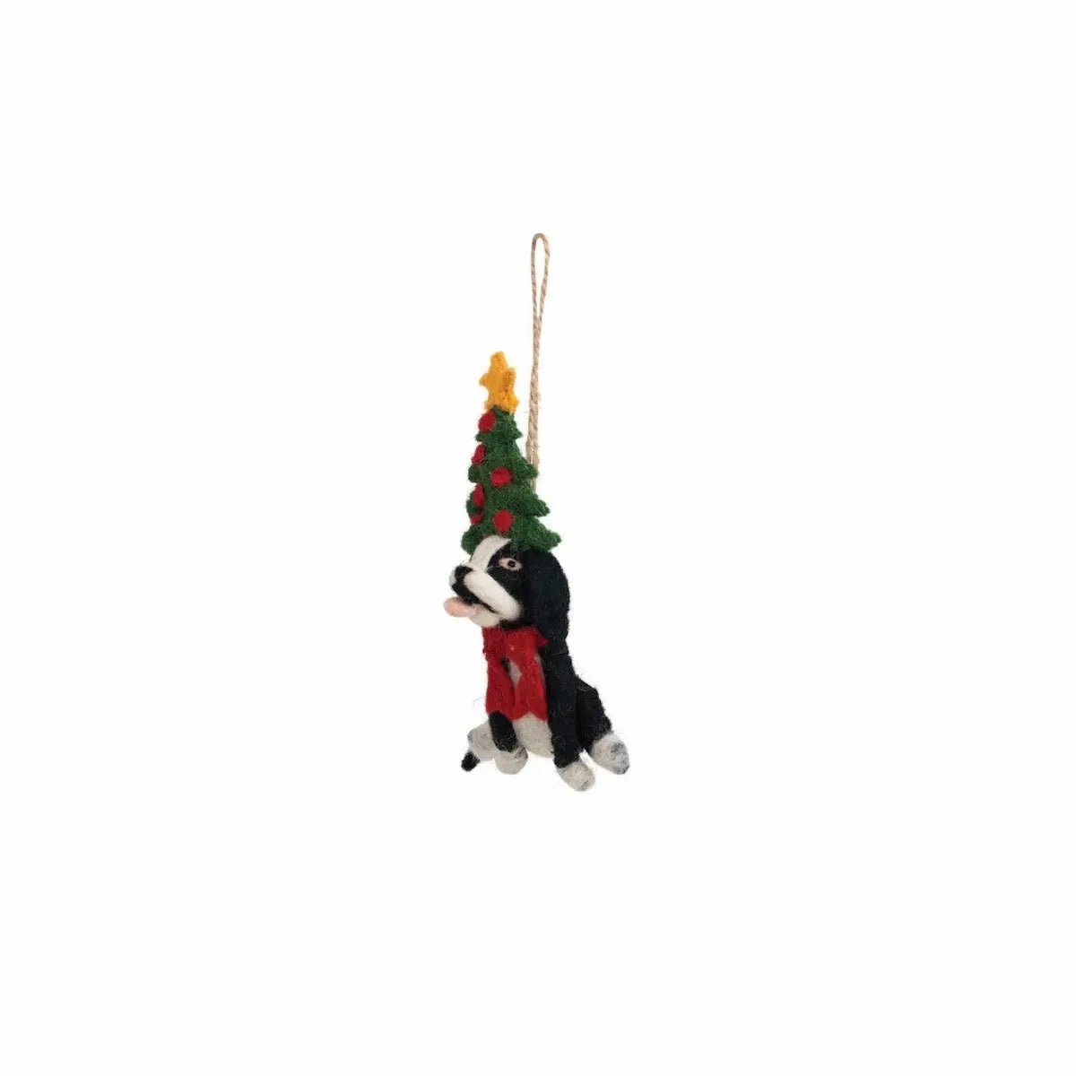 Embroidered Wool Felt Dog Ornaments Holiday Ornaments