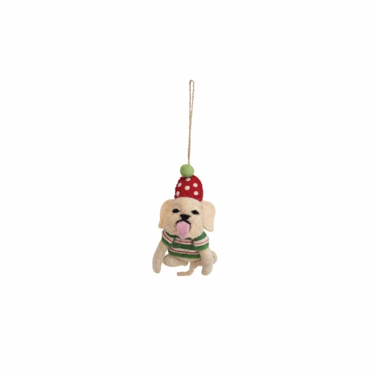 Embroidered Wool Felt Dog Ornaments Holiday Ornaments Style 6 12044772