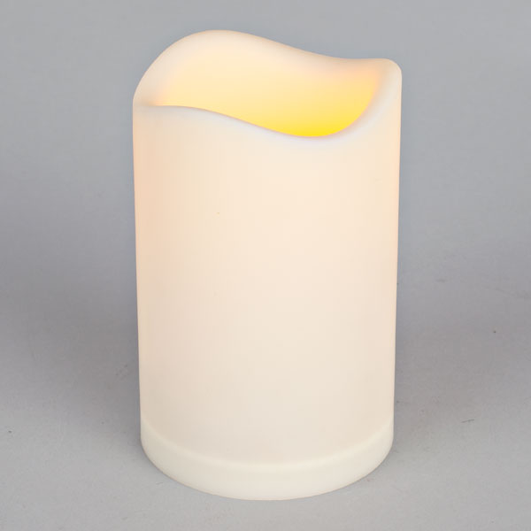 Everlasting Glow Outdoor LED Pillar Candle 3 inch diameter Lighting 4 inch 12028276