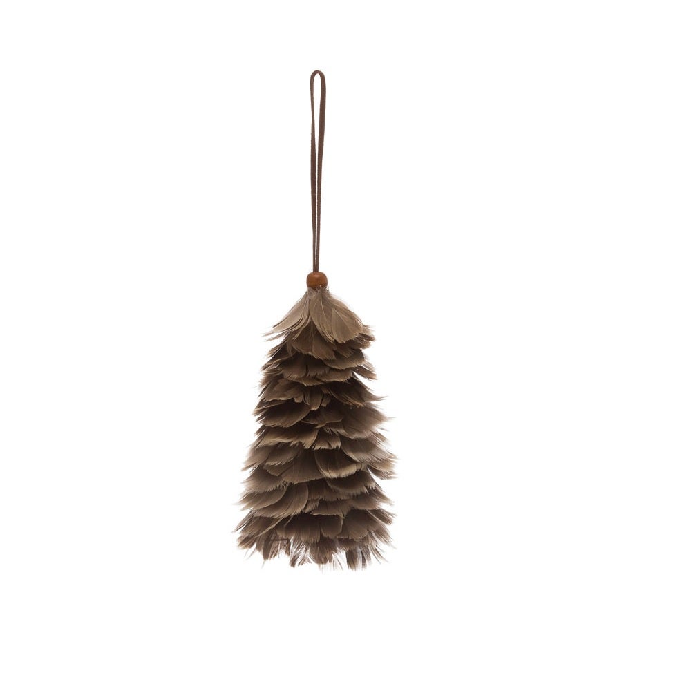 Feathered Ornaments Solid Taupe Feather 12033672