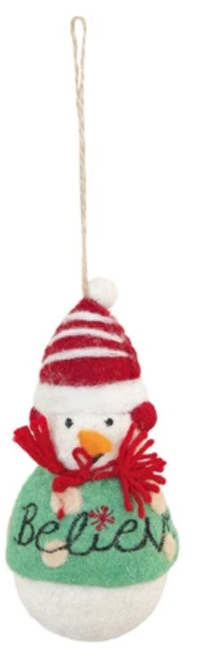 Felt Snowman Ornaments Style 1 12039785