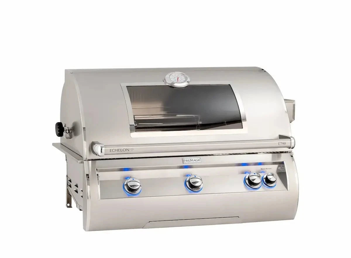 Fire Magic Echelon Diamond E790i, 36 inch Built-In Gas BBQ Grills with Digital Thermometer and Magic Window, Natural Gas Outdoor Grills Natural Gas / No 12033072