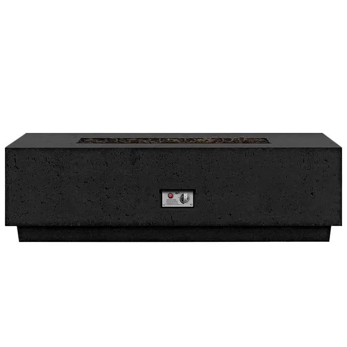 FireGear Sanctuary 1 Rectangular 56 inch Fire Table in Raven Black Fire Pits