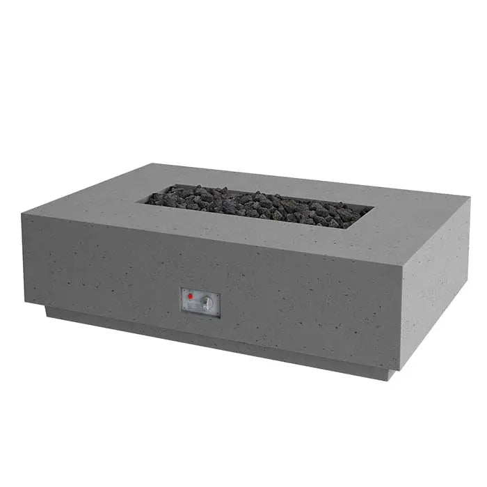 FireGear Sanctuary 1 Rectangular 56 inch Fire Table in Slate Grey Fire Pits