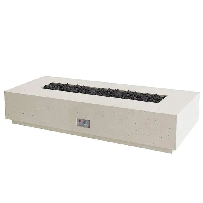 FireGear Sanctuary 1 Rectangular 76 inch Fire Table in Arctic White Fire Pits
