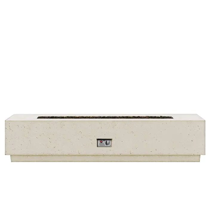 FireGear Sanctuary 1 Rectangular 76 inch Fire Table in Arctic White Fire Pits
