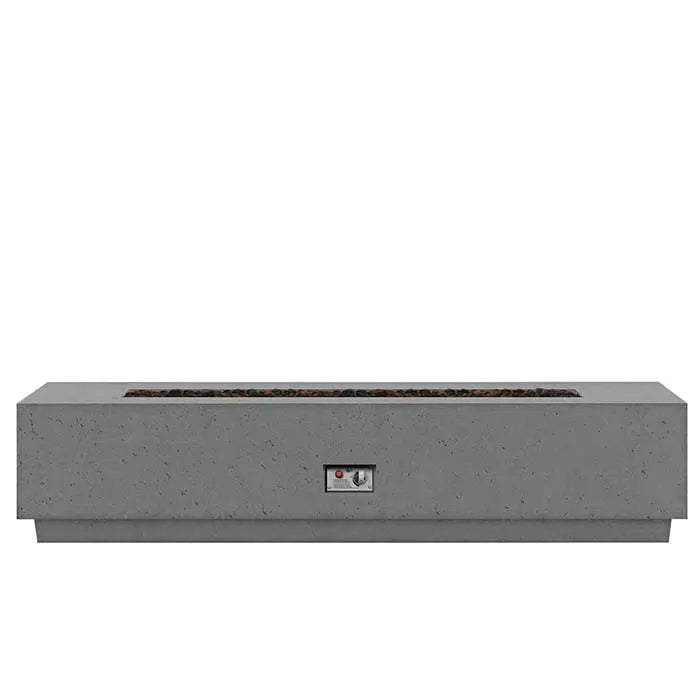 FireGear Sanctuary 1 Rectangular 76 inch Fire Table in Slate Grey Fire Pits