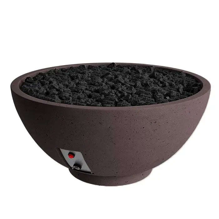 FireGear Sanctuary 2 Round 39 inch Fire Table in Chocolate Brown Fire Pits