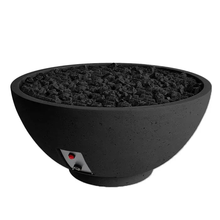 FireGear Sanctuary 2 Round 39 inch Fire Table in Raven Black Fire Pits