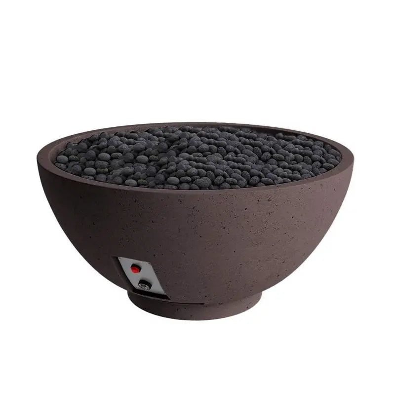 FireGear Sanctuary 3 Round 30 inch Fire Table in Chocolate Brown Fire Pits