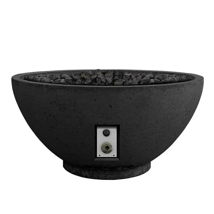 FireGear Sanctuary 3 Round 30 inch Fire Table in Raven Black Fire Pits