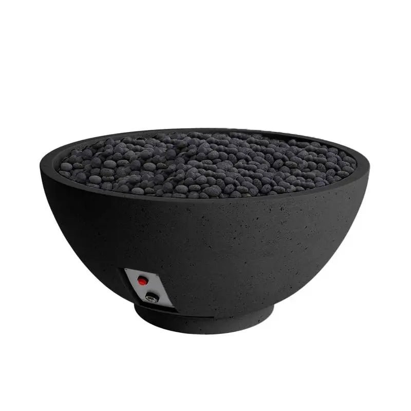 FireGear Sanctuary 3 Round 30 inch Fire Table in Raven Black Fire Pits