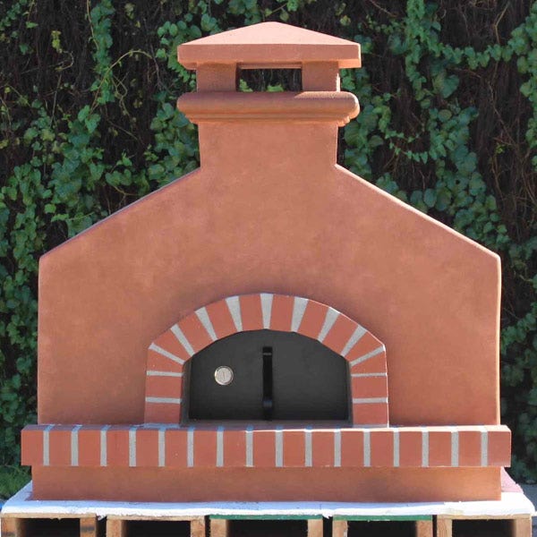 Forno Bravo Toscana Wood Fired Oven, Gabled Enclosure Pizza Makers & Ovens Red / 32 in. Cooking Surface 12023872