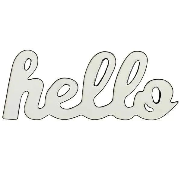 Ganz Hello Enamel Wall Decor Decor 12031898