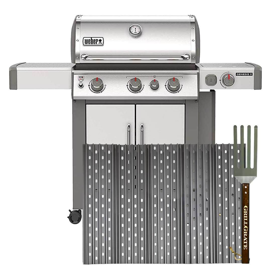 GrillGrate Panel Kit for Weber Genesis with GrateTool Outdoor Grill Accessories Genesis II 300-Series Grill 12027267