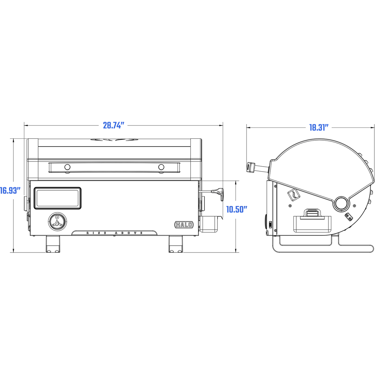 Halo Prime 300 Countertop Pellet Grill Outdoor Grills 12042032