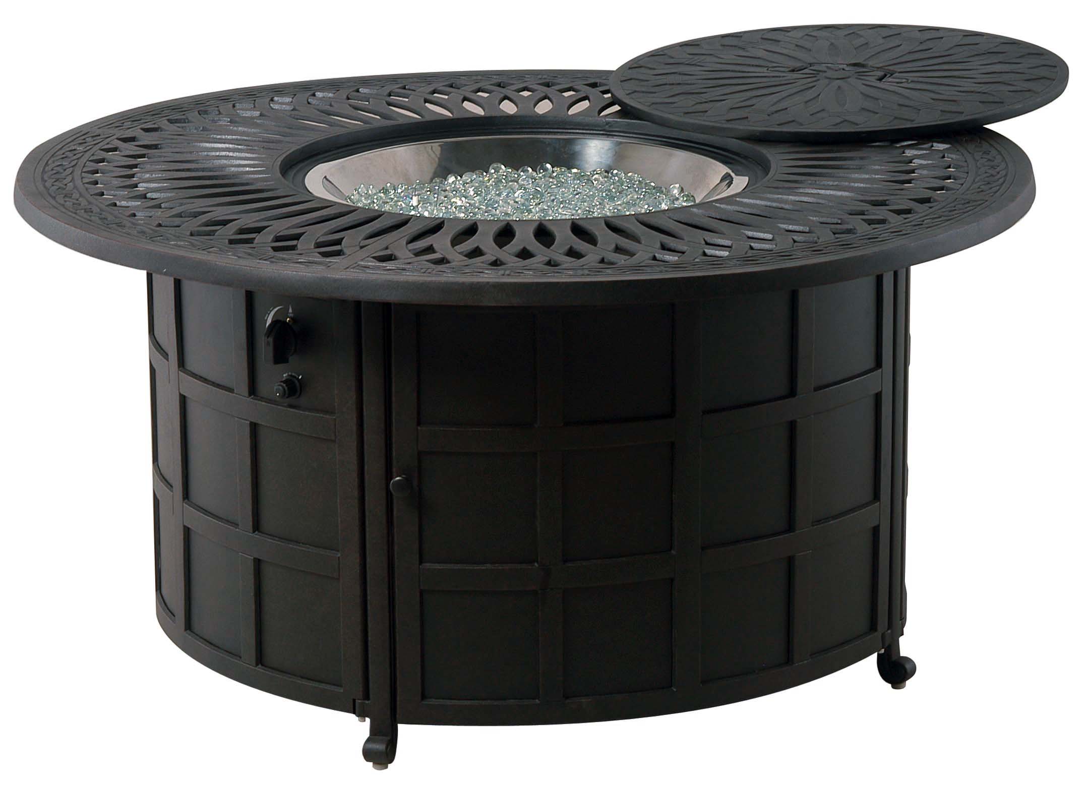 Hanamint Mayfair 48" Round Enclosed Gas Fire Pit Table Fireplaces 12039142