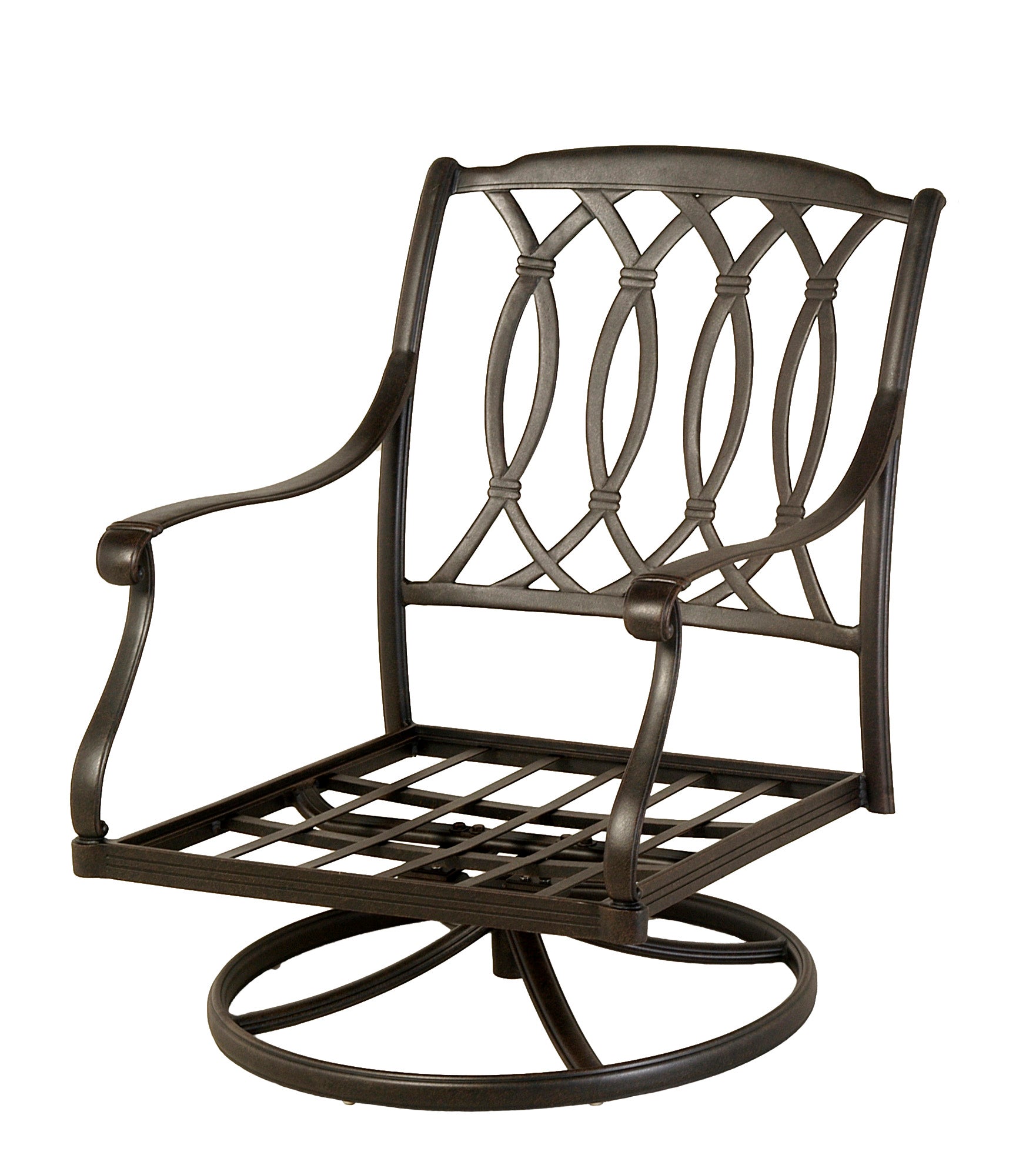 Hanamint Mayfair Estate Club Swivel Rocker in Desert Bronze Finish Outdoor Chairs 12041688