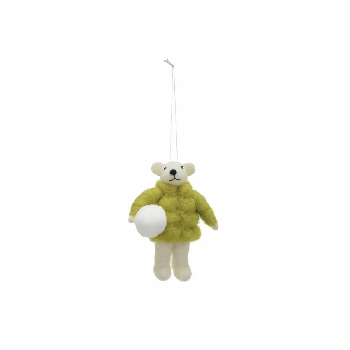 Handmade Wool Felt Animals in Winter Coat Ornaments Holiday Ornaments Style 4 12044763