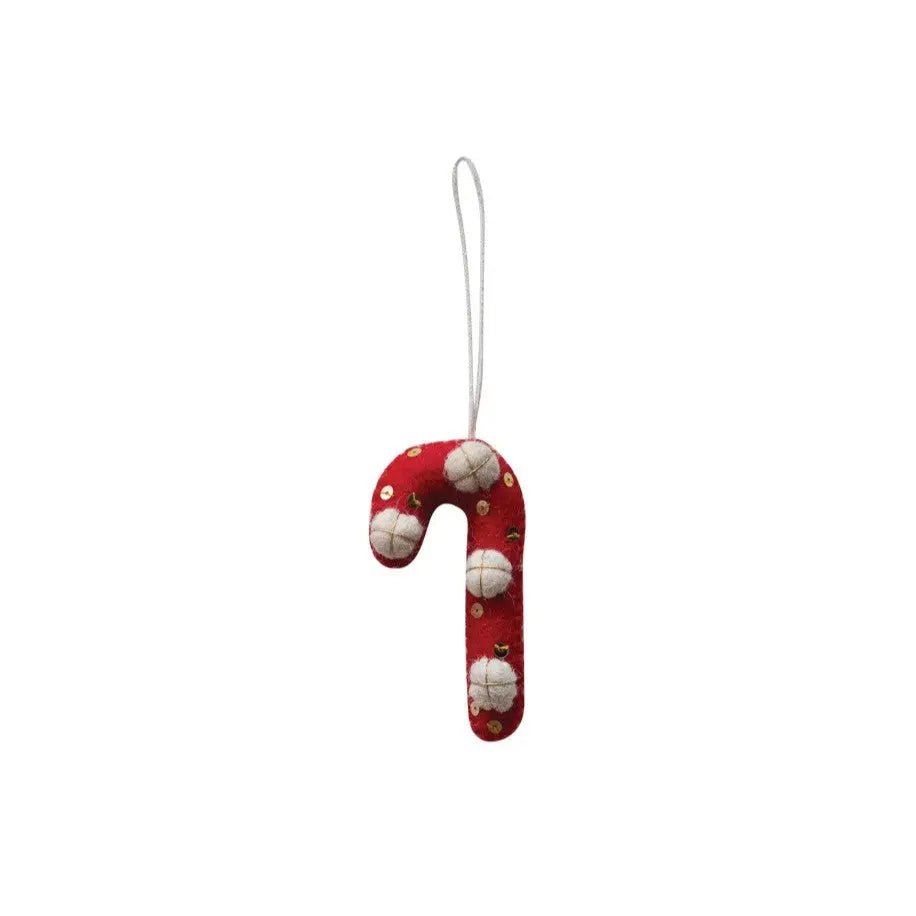 Handmade Wool Felt Candy Cane Ornaments Holiday Ornaments Style 3 12044795