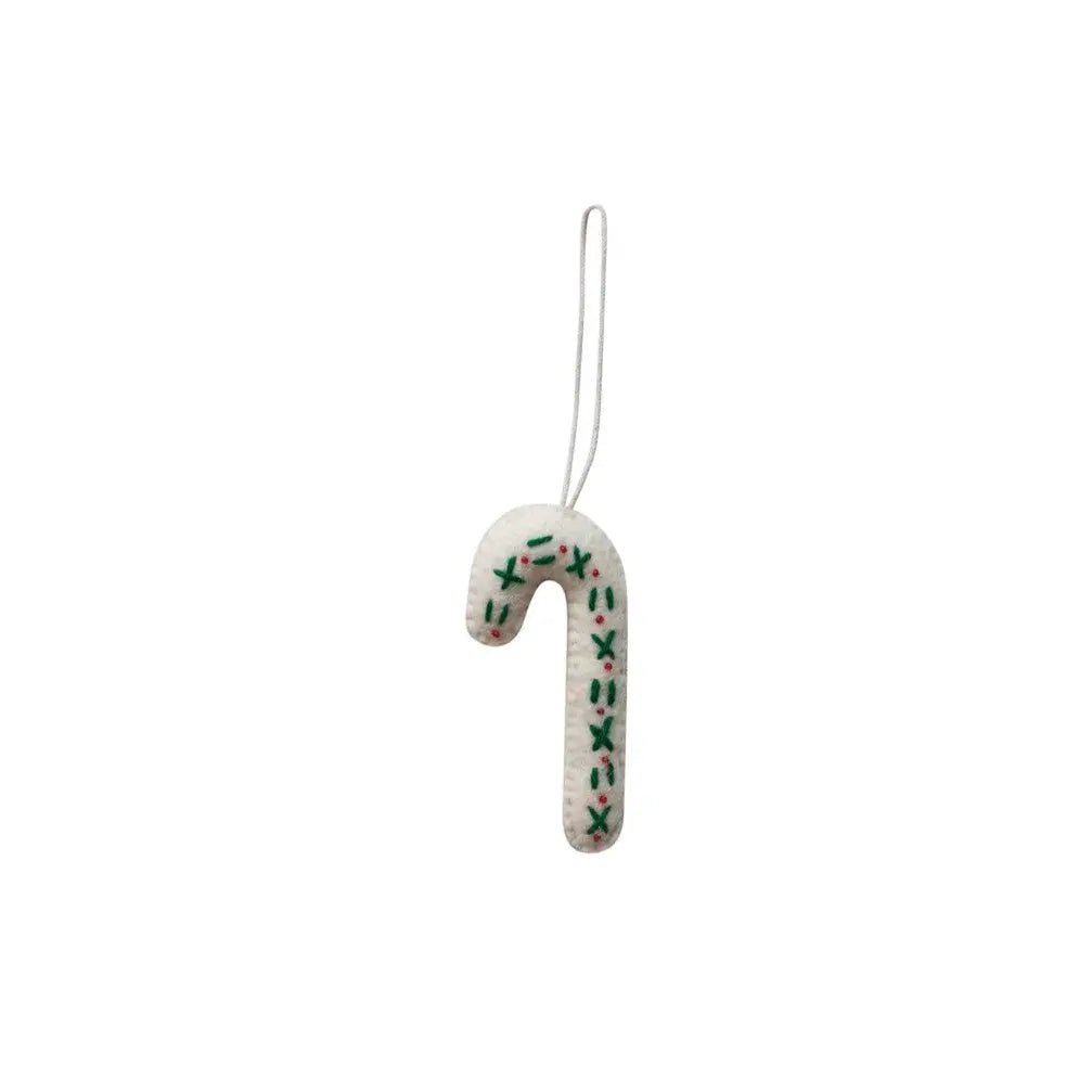 Handmade Wool Felt Candy Cane Ornaments Holiday Ornaments Style 5 12044797