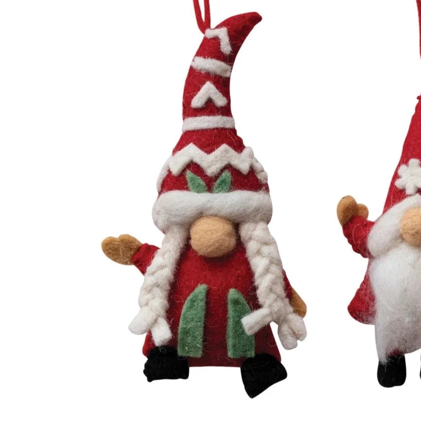 Handmade Wool Felt Gnome Ornaments Style 2 12044693-Style 2