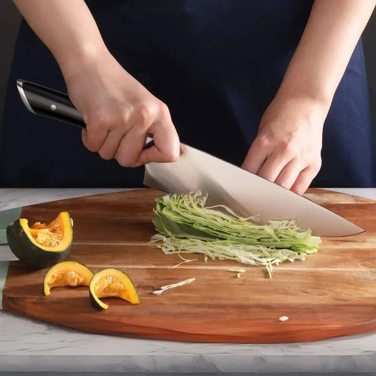 HELENA Series 12-Piece Knife Block Set, Forged German Steel, HUA Acacia Block Kitchen Knives 12047174