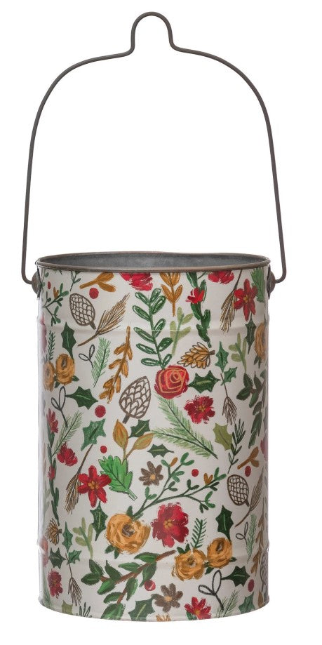 Holiday Metal Buckets with Handle Large 12039215
