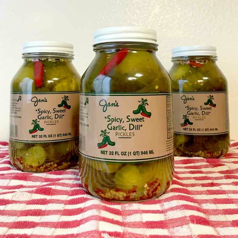 Jan's Spicy Sweet Garlic Dill Pickles, 32oz Pickled Fruits & Vegetables 12041905