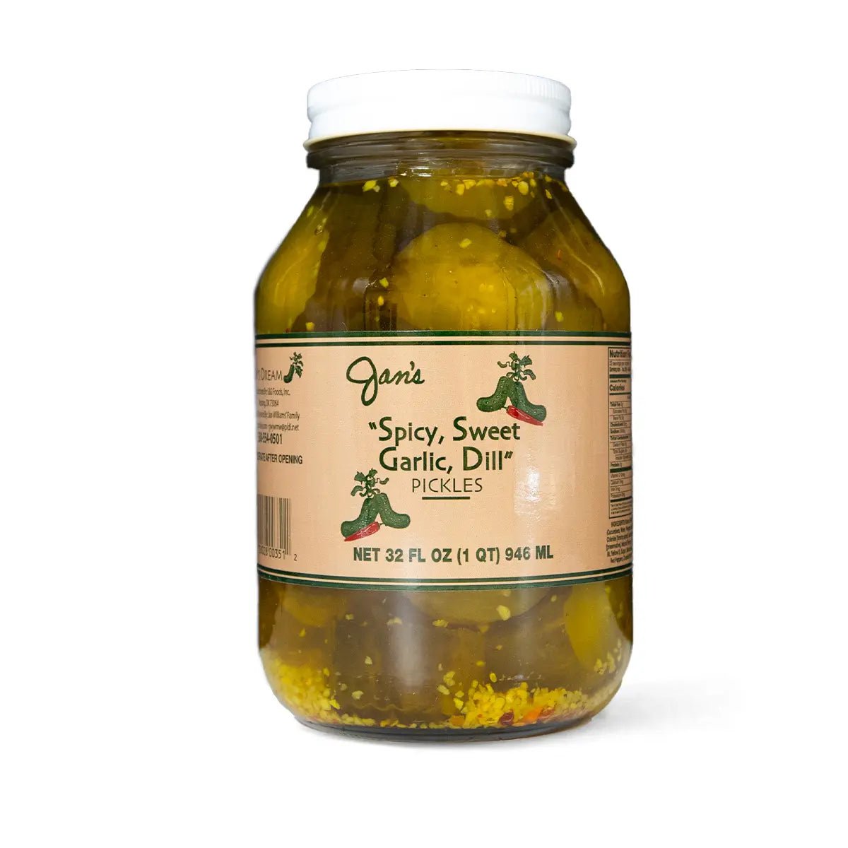 Jan's Spicy Sweet Garlic Dill Pickles, 32oz Pickled Fruits & Vegetables 12041905