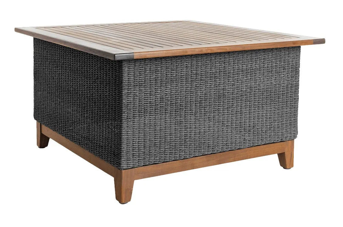 Jensen Outdoor Coral Square Chat Table in Gray Weave Outdoor Tables 12031092